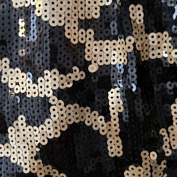 BCBG Paris l Black and Gold Sequence Mini Skirt - Picture 5 of 5